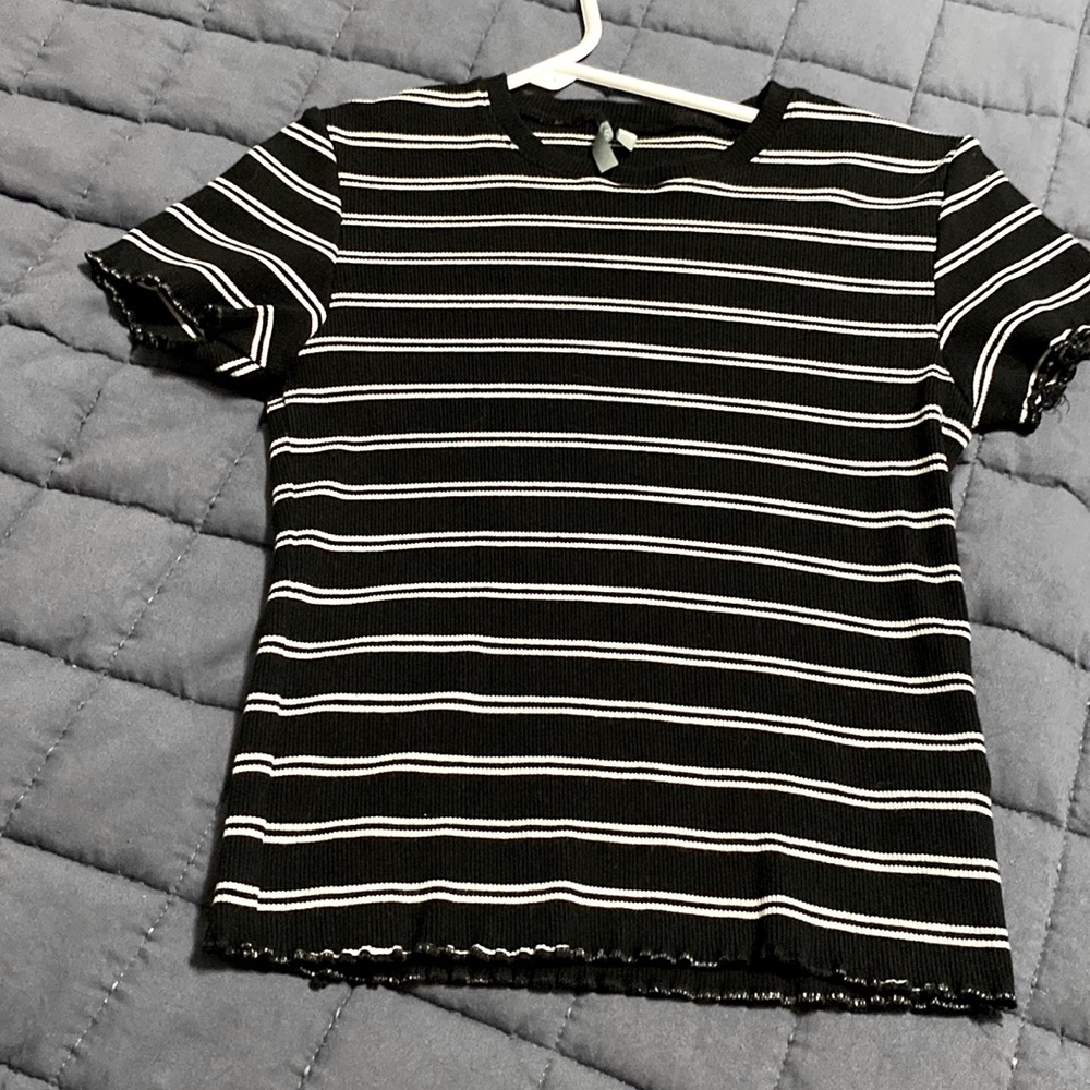 Black and white stripe shirt